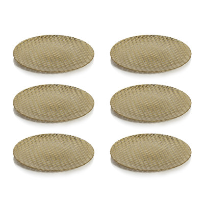 Karson 13'' Glass Dinner Plate , Set of 6