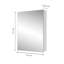 Pharmacie pour salle de bain à porte simple avec miroir, 24 po x l 30 po, H 24 po x H 30 po, bords biseautés, argent