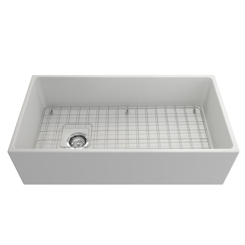 36'' L Kitchen Sink, Matte White