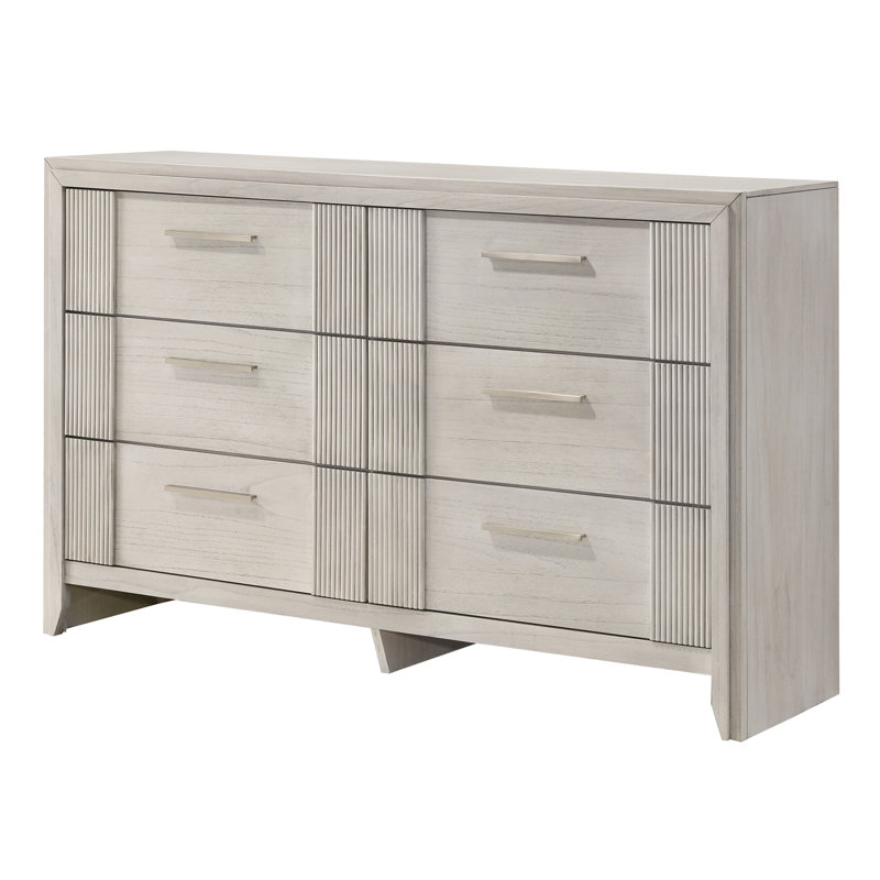 Commode de rangement contemporaine à 6 tiroirs 1pc