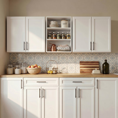 Laundry Room Wall Cabinet, Wall Mounted Floating Cabinet With Adjustable Shelf, Hanging Storage Cabinet For Kitchen, Bathroom