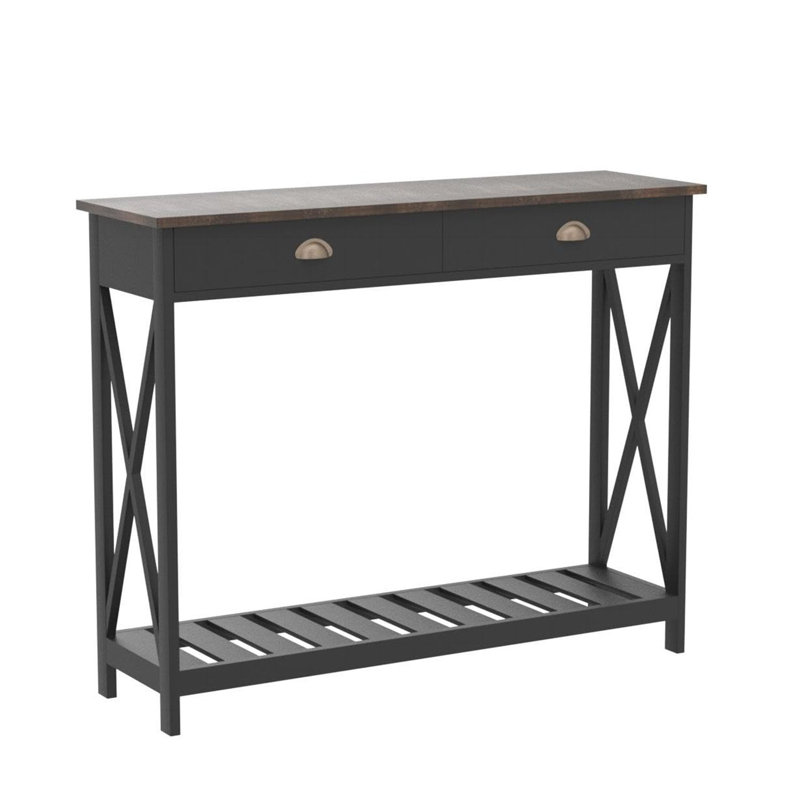 Tarren 39.37'' Console Table, Black, Black