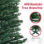 Arbre de Noël artificiel 7 pi, 499 pointes, branche artificielle, flamme, assemblage simple