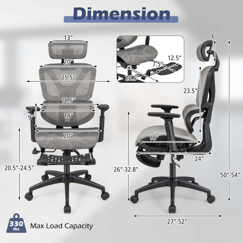 Fauteuil de direction avec dossier inclinable 90 ° à 120 ° Inbox