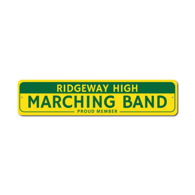 Enseigne en aluminium personnalisée Proud Marching Band