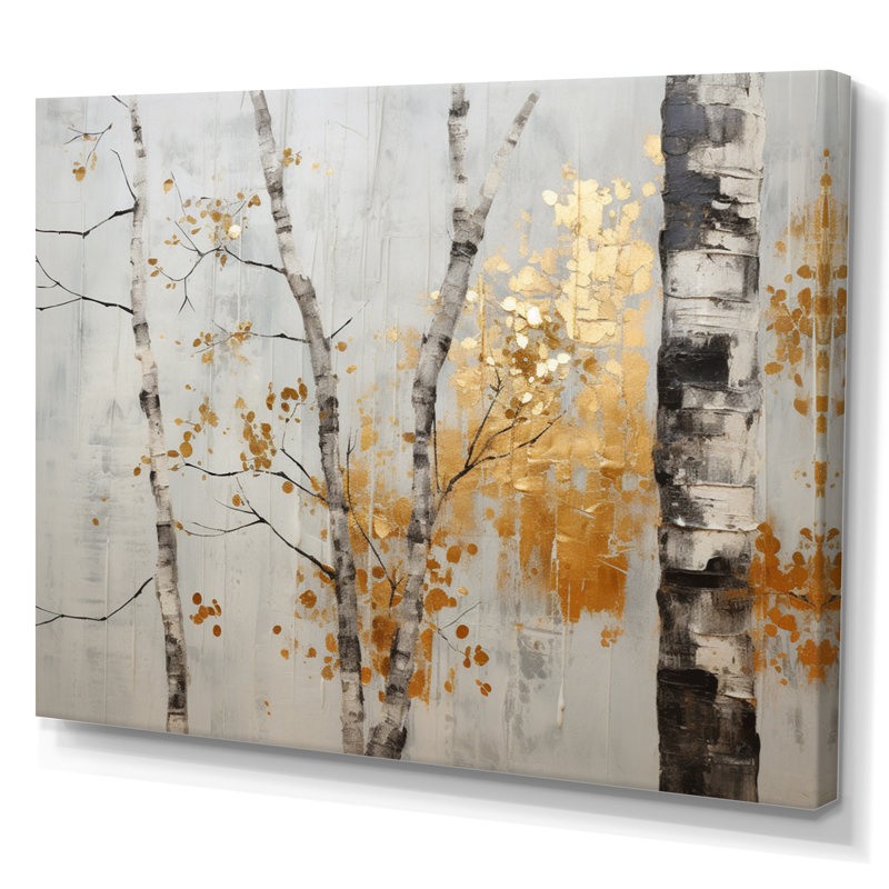 Arbre monochromes Whispers of Grey IV - impression sur toile tendue, H 12 po x l 20 po x P 1 po