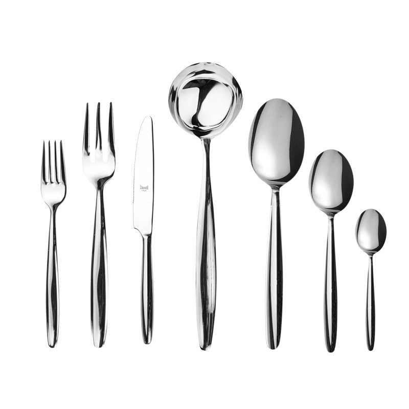 Ensemble de couverts Acqua avec couteaux H / H - 51 pièces - Acier inoxydable