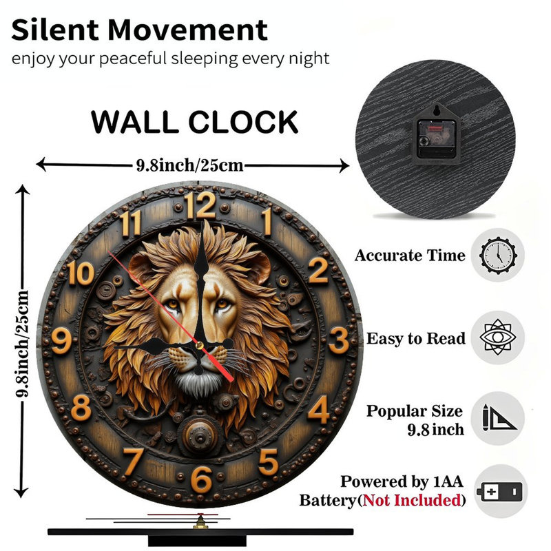 Horloge murale nuageuse