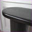 Table basse moderne noire, console cannelée de 56 po de largeur pour le salon / couloir, peu encombrante Facile à nettoyer