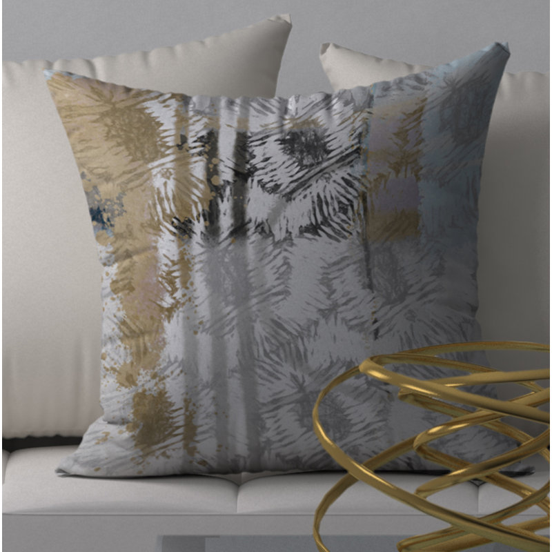 Abstract Reversible Throw Pillow, 20" x 20"