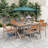 Experience Outdoor Dining Freedom With A Flexible Set Including 6 Chairs And A Table That Extends From 62.9 To 82.6 Inches For Personalized Arrangements-2039136512