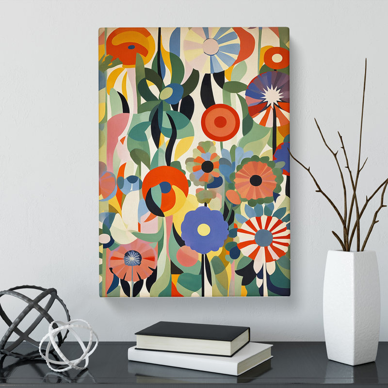 Pinnix Flowers Orphism Style Vol.8 - Wrapped Canvas, 50cm H x 35cm W x 3cm D
