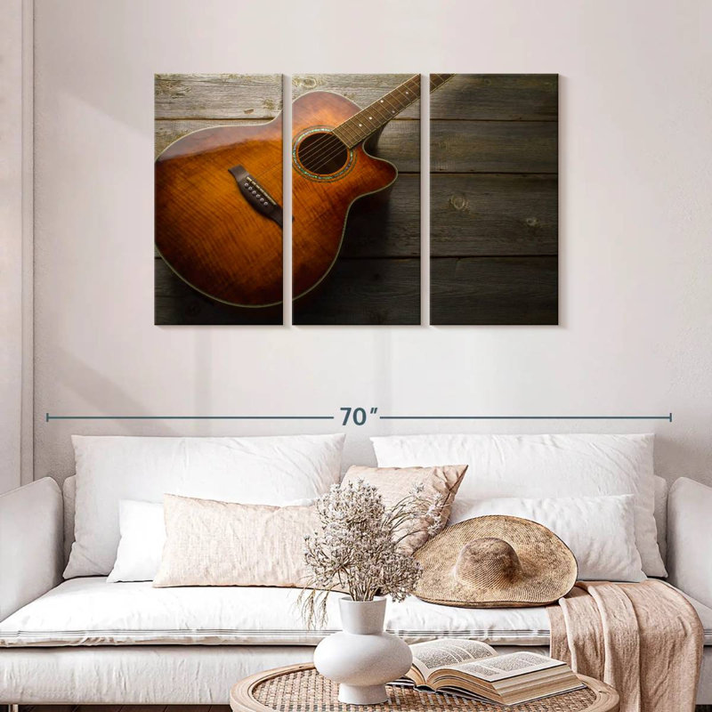 Abarca Rustic Acoustic Guitar, 28" H x 45" W