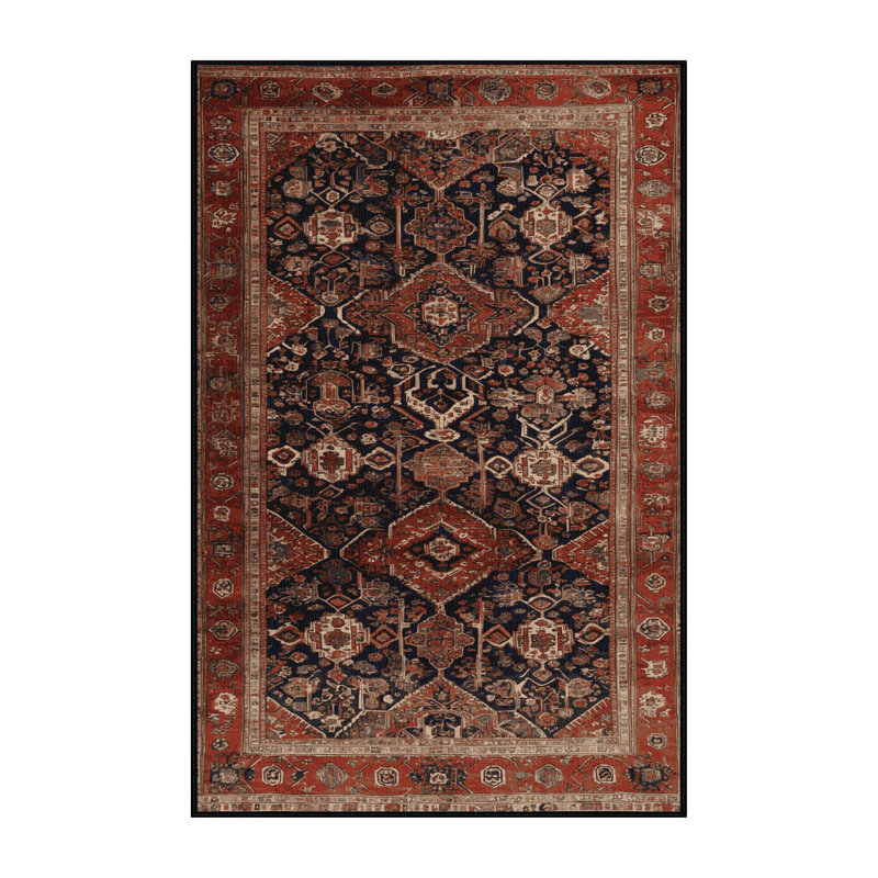 Tapis brun lavable à la machine, Rectangle de 5 pi x 8 pi