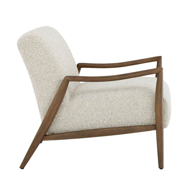 Universal Upholstery Chair, Cream Linen/Medium Wood