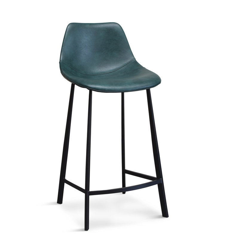 Tabouret de bar et de comptoir Pablo, Tabouret de bar (assise de 30 po de hauteur), Bleu sarcelle