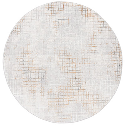 Tapis gris / doré à motif abstrait Kornegay
