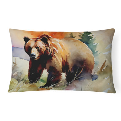 Grizzly Bear Throw Pillow