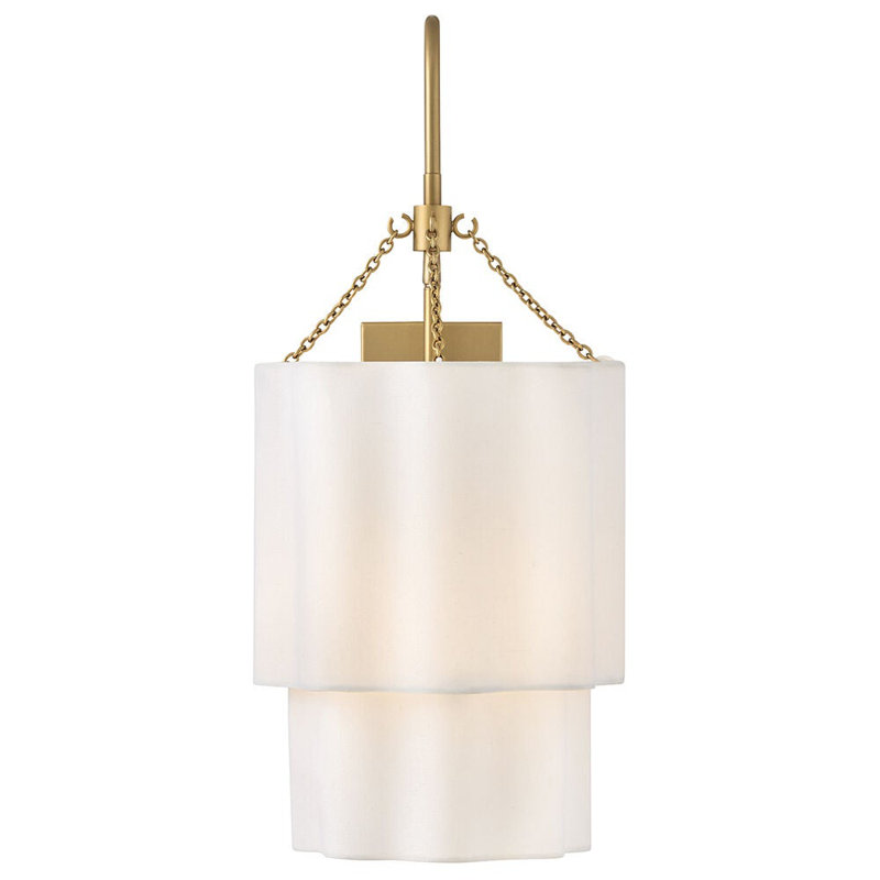 Gwen 1 - Light Armed Sconce, Lacquered Brass