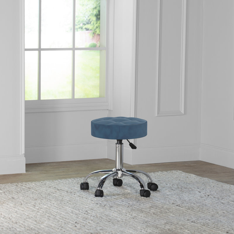 Tabouret de coiffeuse Barlena, Bleu