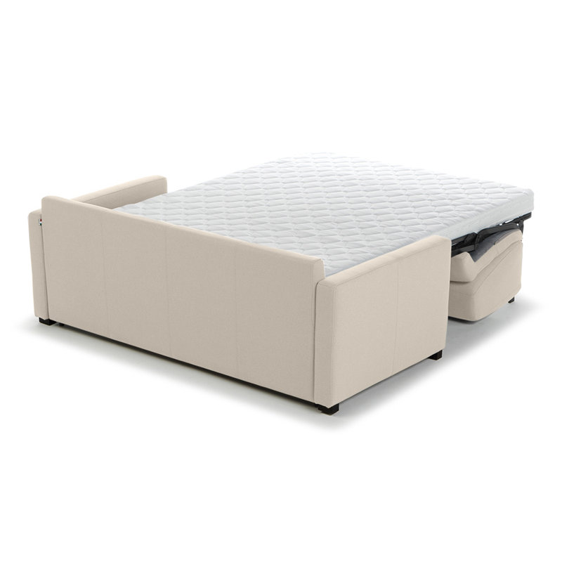 Canapé-lit en tissu de qualité supérieure Adalise, Tissu DuraTex sable performance