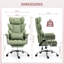 Premium Ergonomic Gaming & Office Chair - Pocket Spring Lumbar Support, Wide Seat, Fixed Soft Armrests, Footrest Included (PU Leather)-253495325