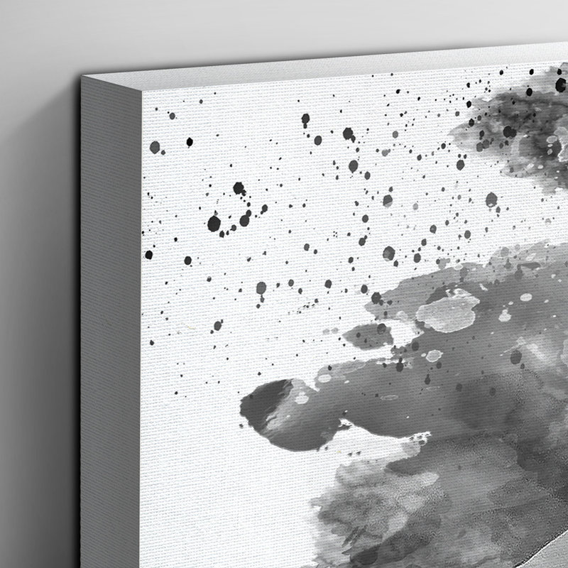 White Rose Flower - Wall Art, 50cm H x 76cm W, Wrapped Canvas
