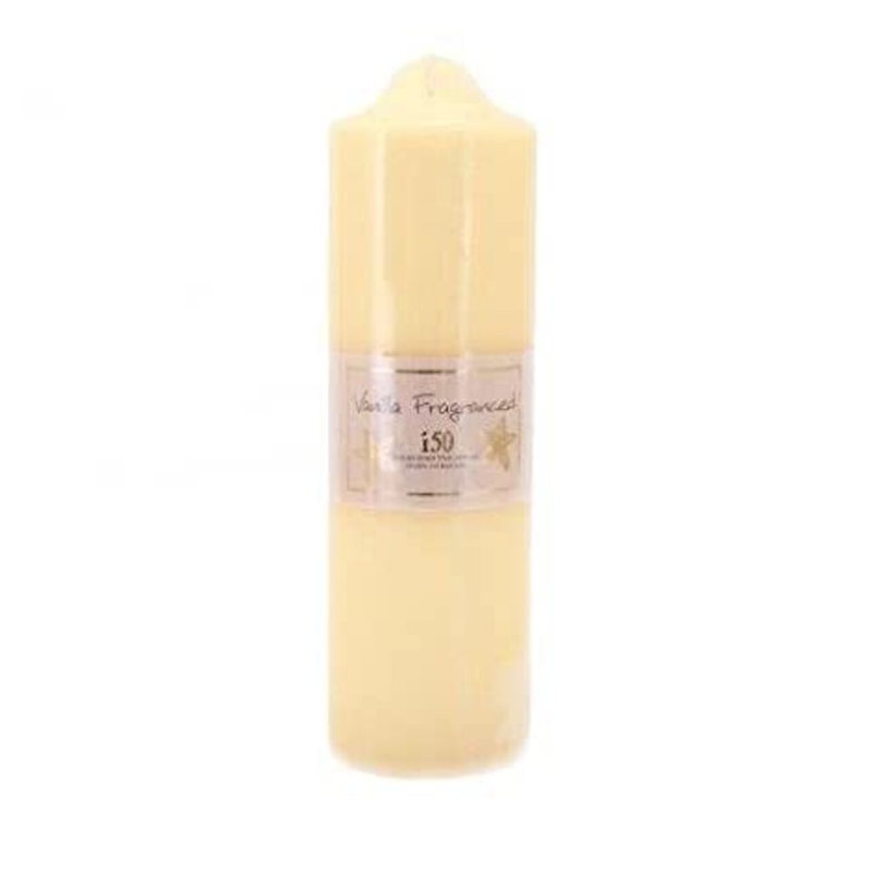 Vanilla Scented Pillar Candle, 24cm H x  7cm W x 7cm D