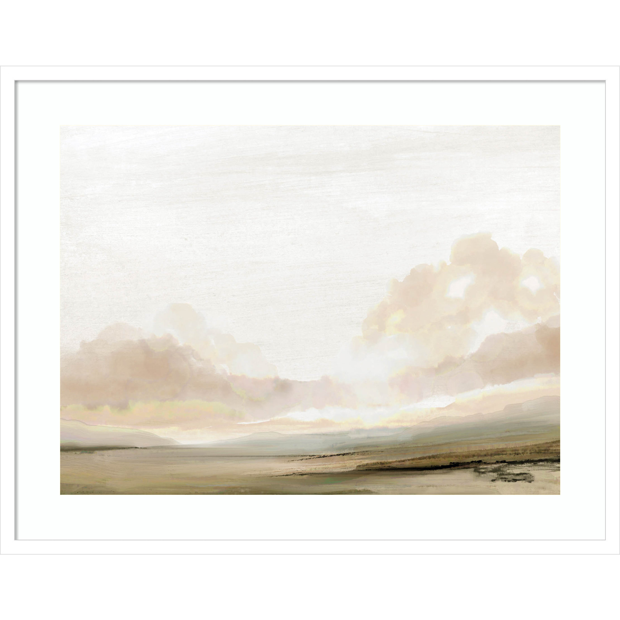 Southern Landscape by Dan Hobday, White, 26" H x 33" W x 1" D