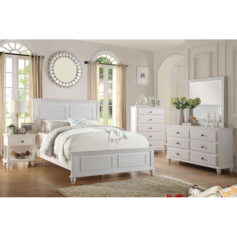 Emaree Standard Bed, Queen, White