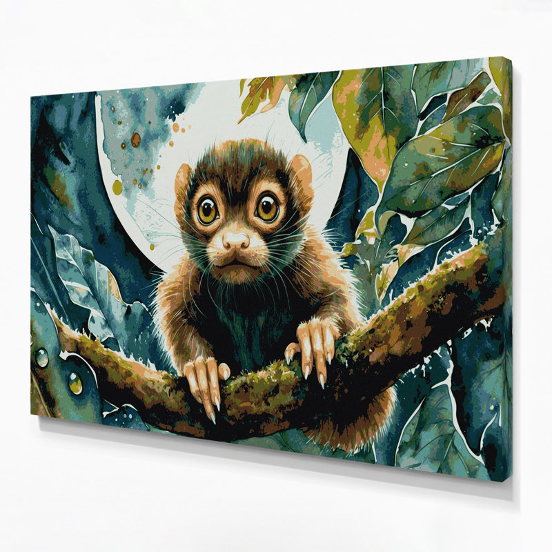 Art mural sur toile Wildlife Tarsier, 11" H x 14" W