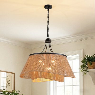 Lustre tambour 8 lumières à 2 niveaux