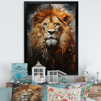 Aajah " Animal Tangerine Lion I "