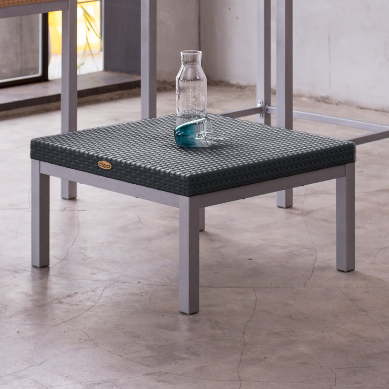 Raia Resin Outdoor Coffee Table, Black