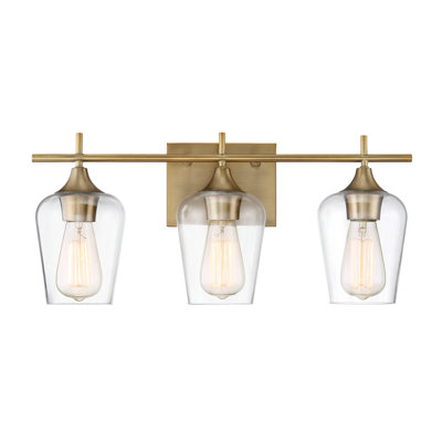 Breena Dimmable Vanity Light in Warm Brass