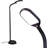 Litespan 53 in. Industrial 1-Light Dimmable LED Floor Lamp with Height Adjustable Gooseneck Head-1633402665-1633402664