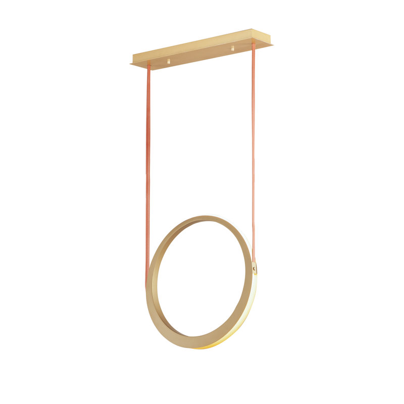 Binstead 1 - Light Natural Aged Brass LED Single Pendant