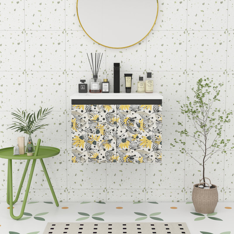 Meuble-lavabo mural Minimalist Design, 24"