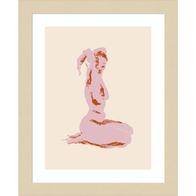 Nude With Arms Folded Over Her Head Print