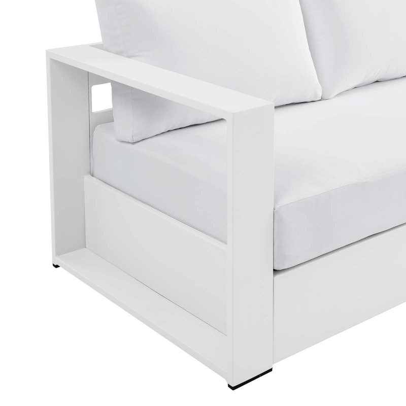  Canapé d'extérieur en aluminium thermolaqué Tahoe, Blanc, Blanc