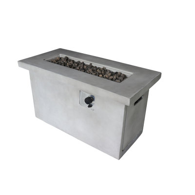 24'' H Concrete Propane/Natural Gas Outdoor Fire Pit Table
