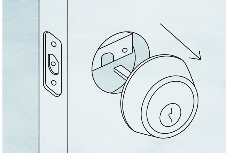 removing deadbolt from door to install keyless lock