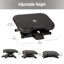 Repose-pieds Mind Reader, sous le bureau au travail, ergonomique, hauteur réglable, bureau, plastique, ensemble de 2, noir