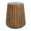 Table d'appoint rustique, hauteur 42 cm, grain de bois brun, convient pour terrasse, jardin et intérieur.