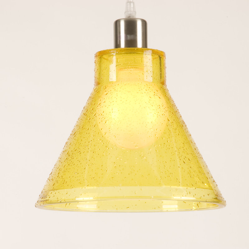 Glass Bell Pendant Shade, Yellow