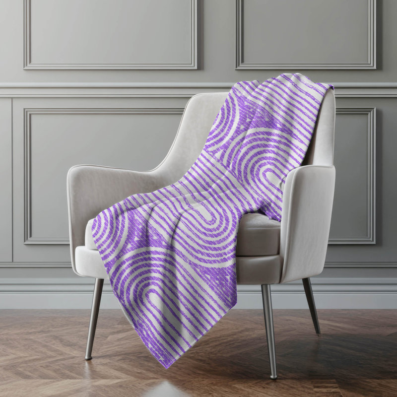 Jeté Art déco en sherpa Addison, Mauve
