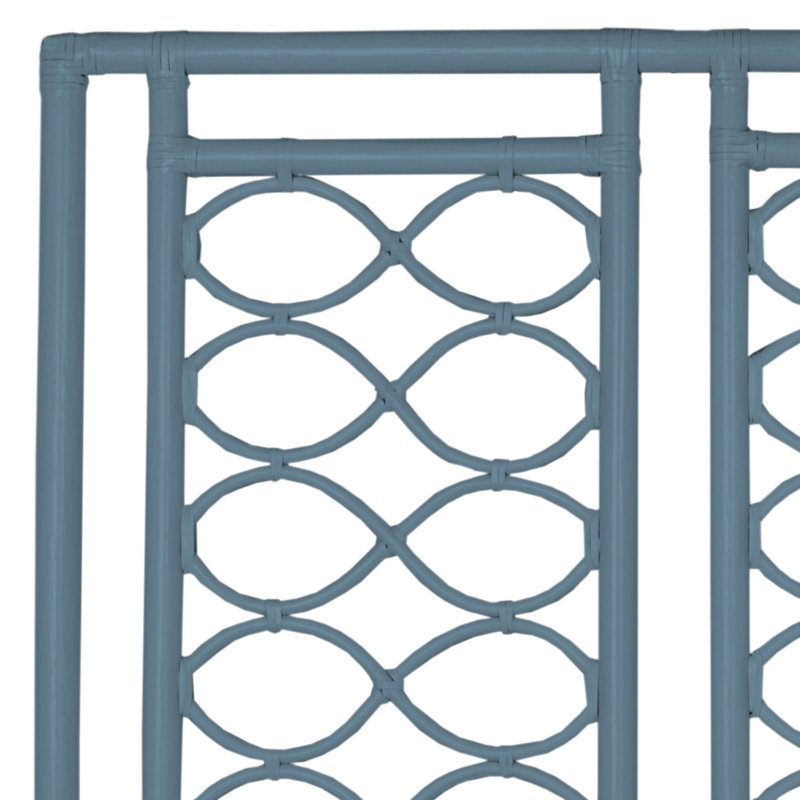Infinity Wicker/Rattan Open-Frame Headboard, Sunflower Yellow, Twin