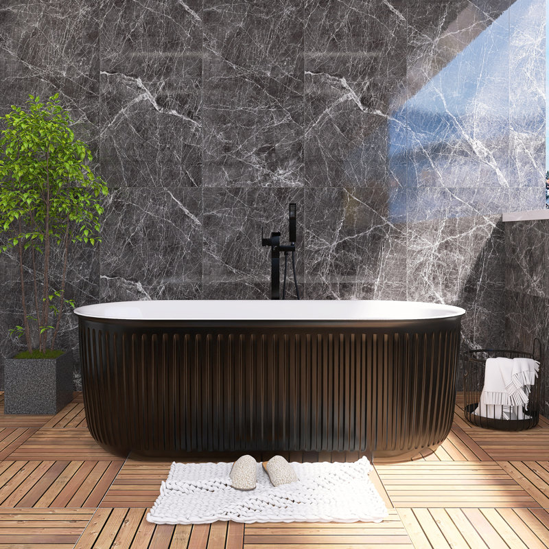 67'' x 31'' Freestanding Soaking Acrylic Bathtub