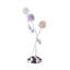 Lampe de table moderne en aluminium 28 po à DEL avec abat-jour 3 couleurs - Lampe de bureau en métal argenté, interrupteur en ligne, homologuée UL