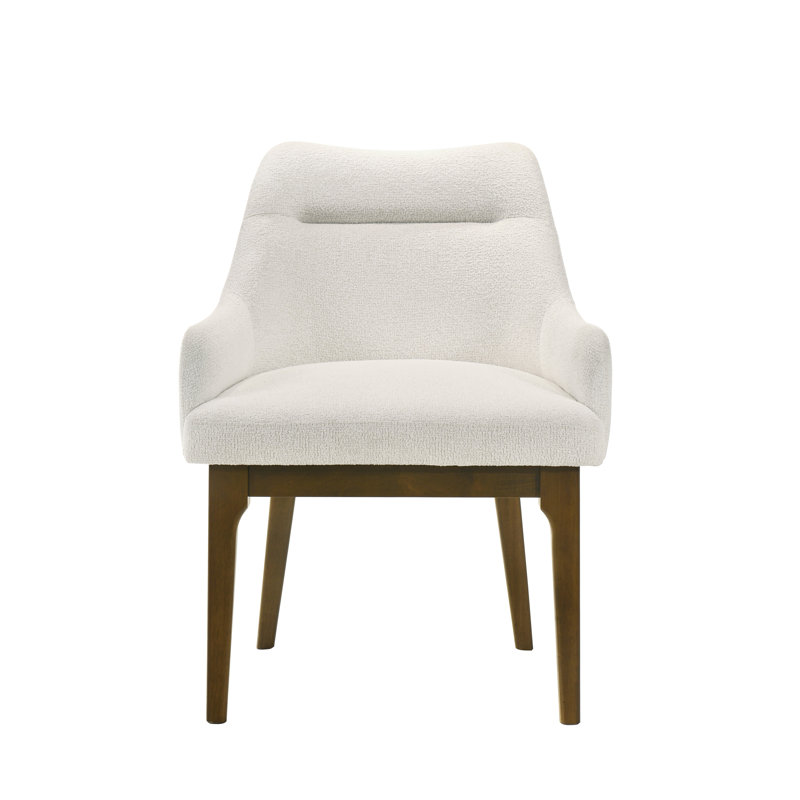 Ensemble de 2 chaises d'appoint en chenille et chêne vintage Kasha